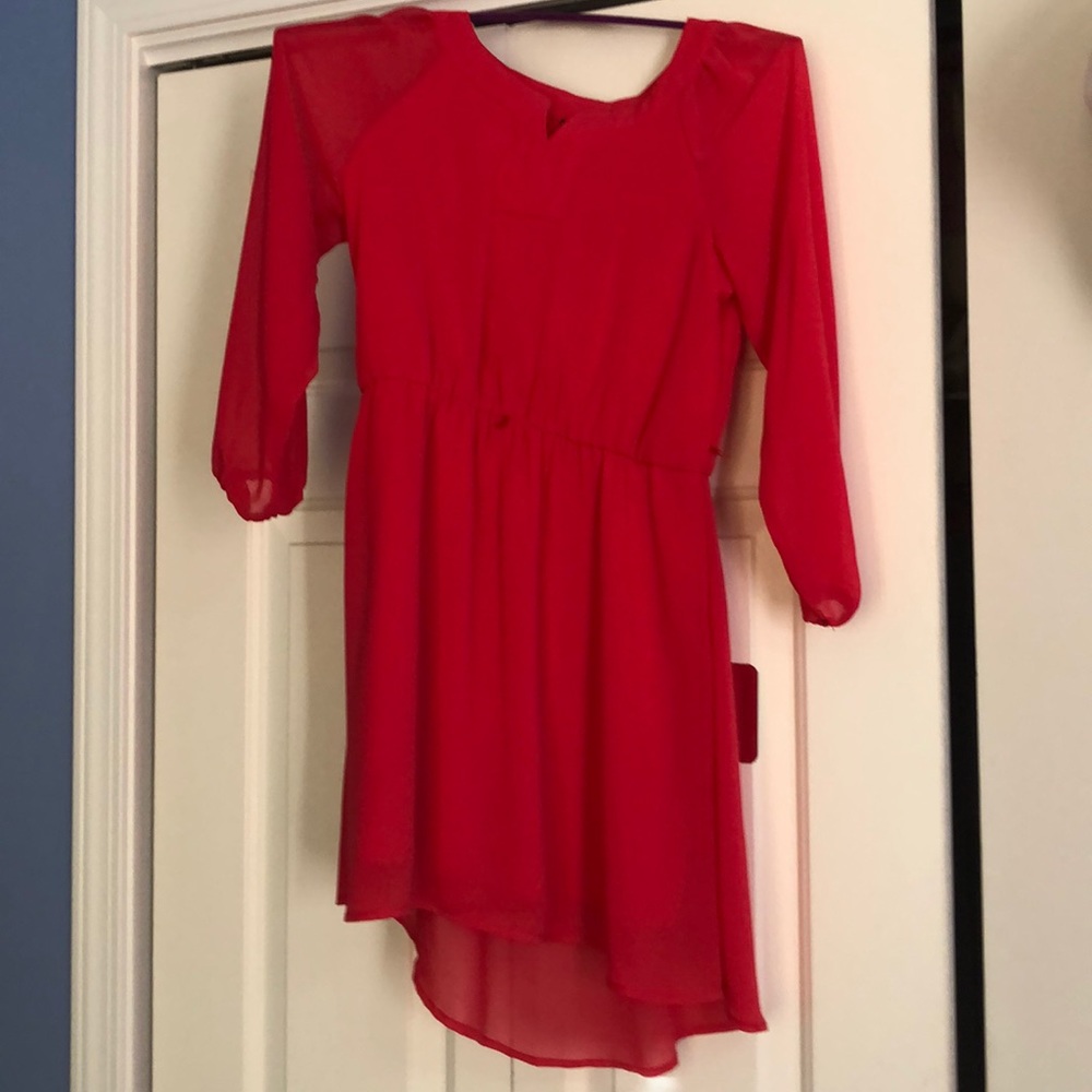 Small red dress long sleeve